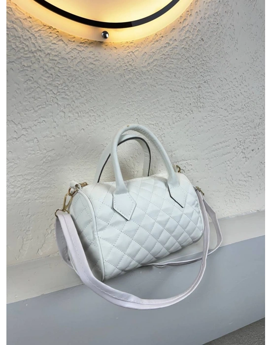 Beyaz Silindir Çapraz Çanta CB2742