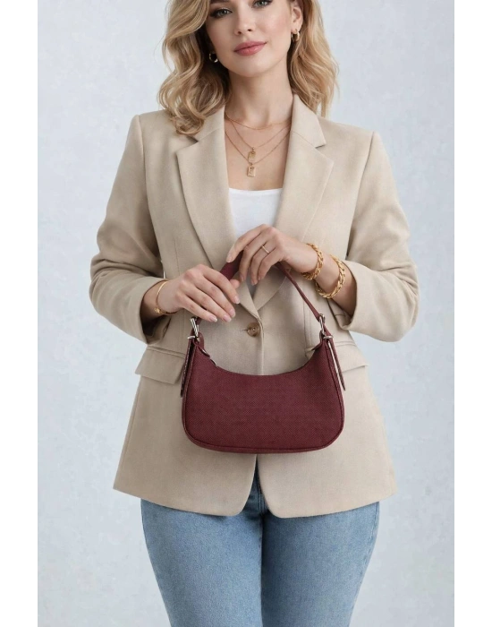 Bordo Düz Renk Yeni Kalite BAGET CB41314