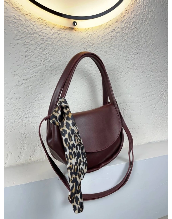 Bordo Fularlı Kalite Çanta CB6374