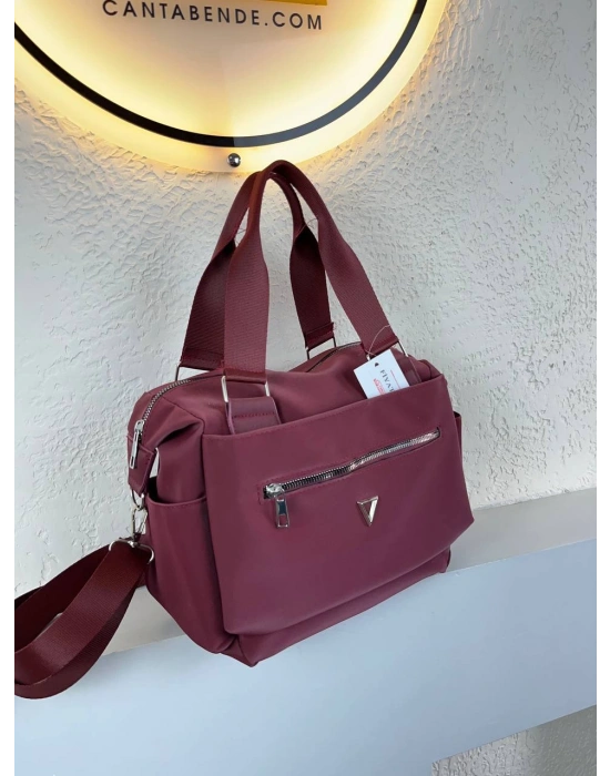 Bordo Kaliteli 3 Bölme Kol Çanta CB0924