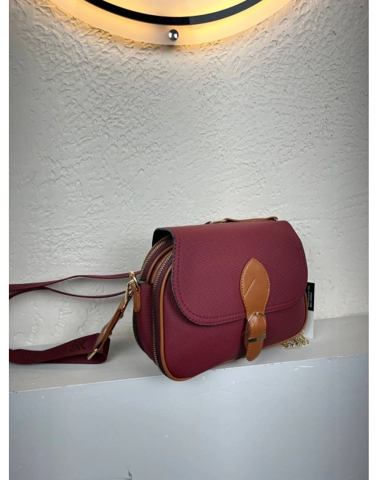 Bordo Renk 2 Bölme HB Kalite Çanta CB7831
