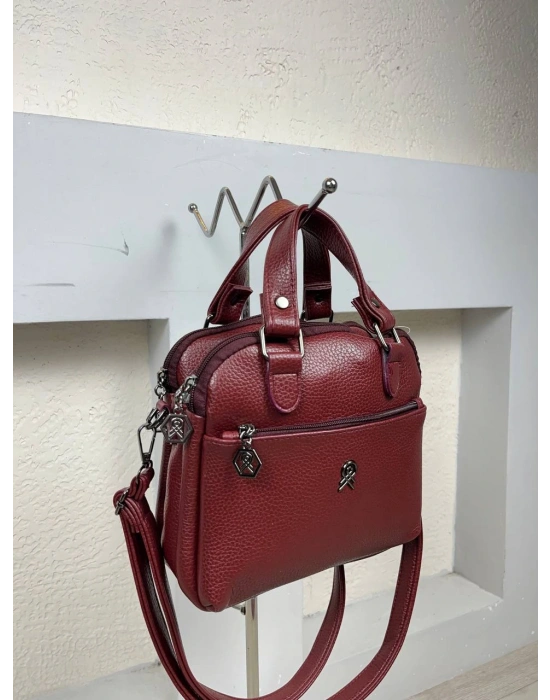 Bordo Renk 3 Bölme HB Çanta CB0131