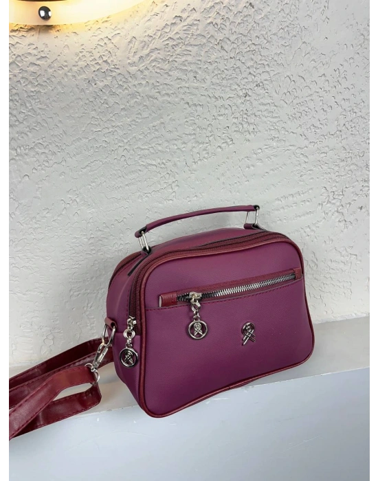 Bordo Renk 3 Bölme HB Çanta CB4785