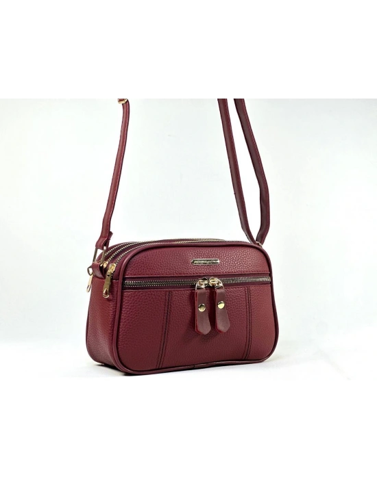 Bordo Renk 4 Bölme BRLN Çanta CB89821