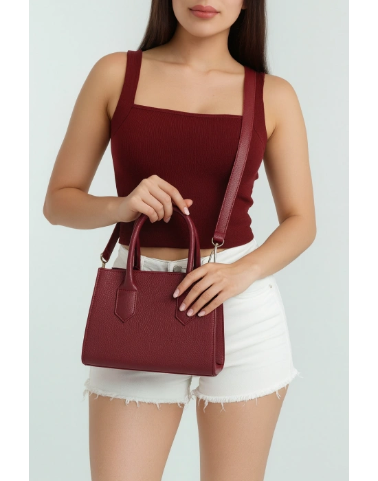 Bordo Renk Kalıp Çanta CB4139