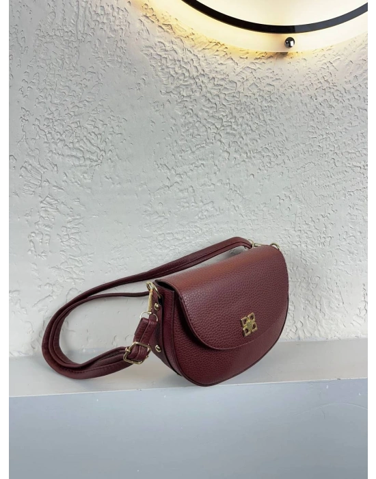 Bordo Renk Kalıp Yeni Kilitli Çanta CB53974