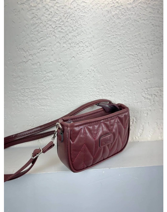 Bordo Renk Kapiton TOTE Çanta CB1349