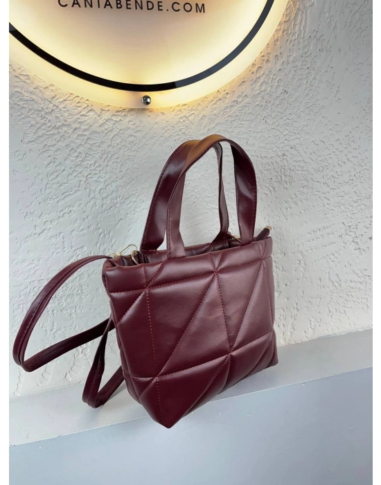 Bordo Renk Kapitone Kol Çanta CB8203