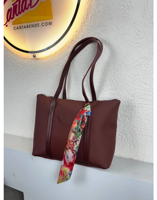 Bordo Renk LAKOS FULARLI Çanta CB2211