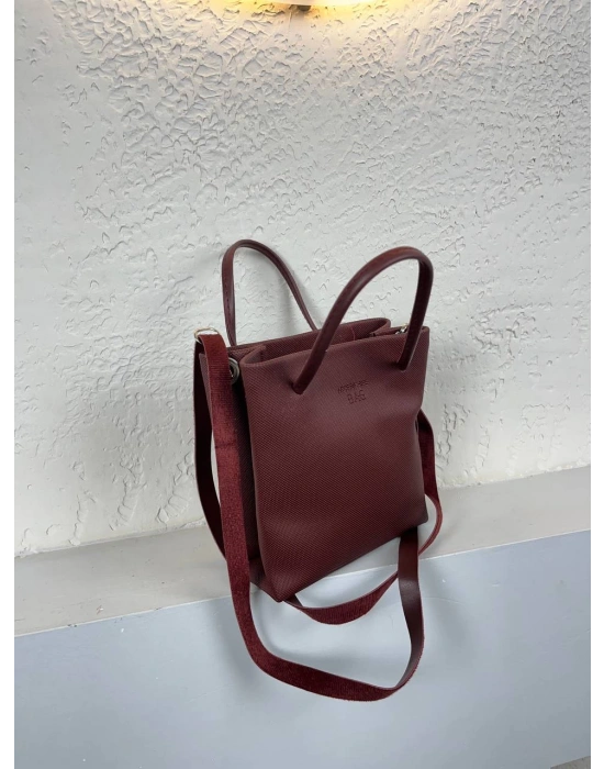 Bordo Renk Mini BAG Çapraz Çanta CB5217