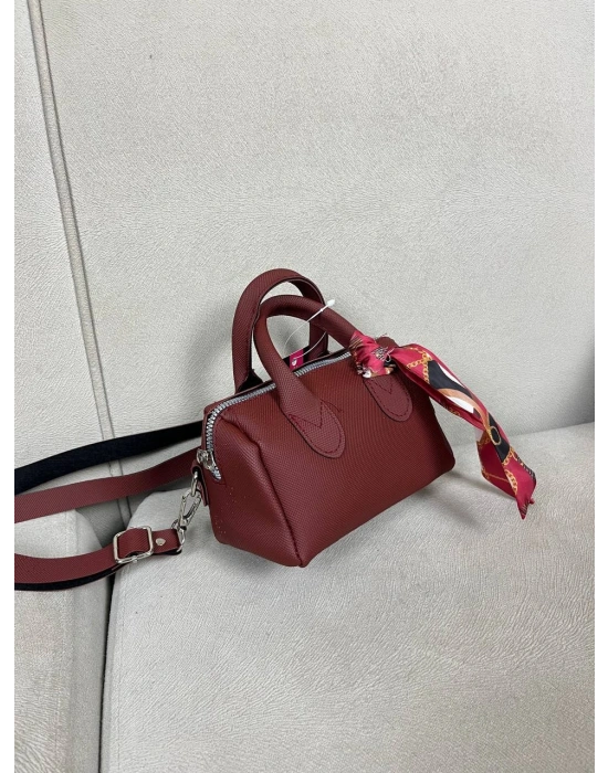 Bordo Renk Mini Boy Fularlı Lakos Çanta CB68735
