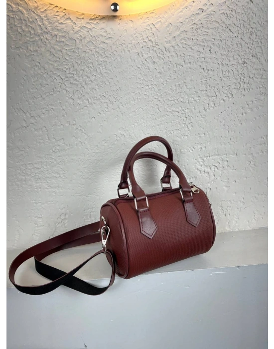 Bordo Renk MİNİ Silindir Çapraz Çanta CB89111