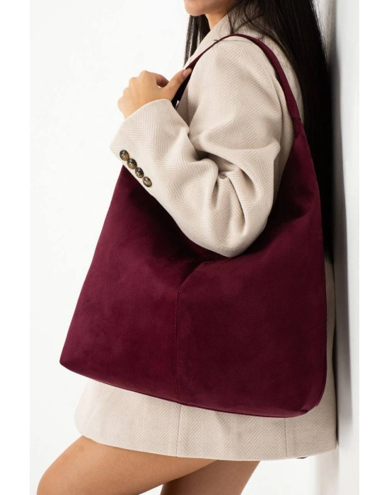 Bordo Renk SÜET KALİTE BRLN Çanta CB8141