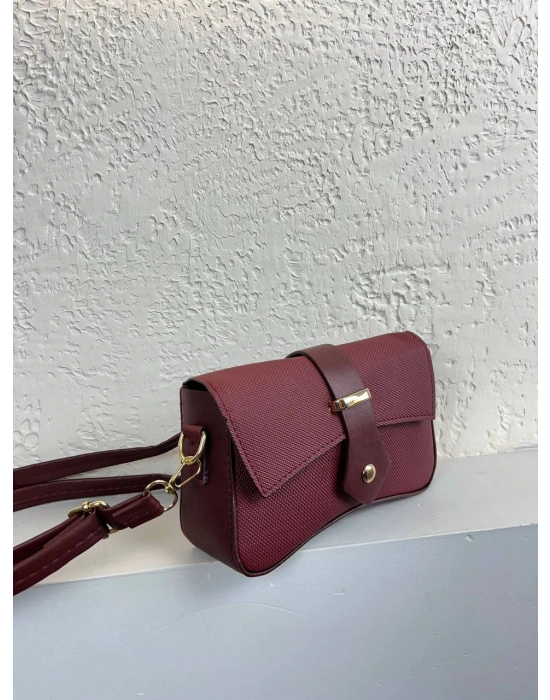Bordo Renk Tokalı Çanta CB65446
