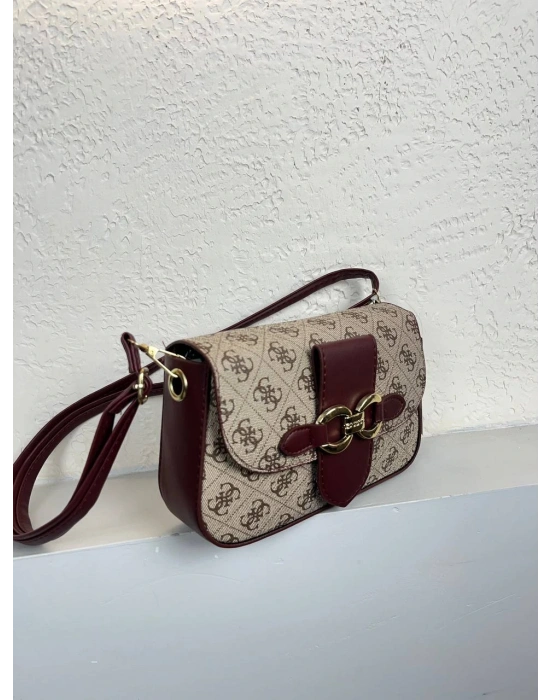 Bordo Renk Tokalı Çanta CB9100