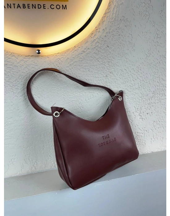Bordo Renk Tote Kol Çanta CB79114