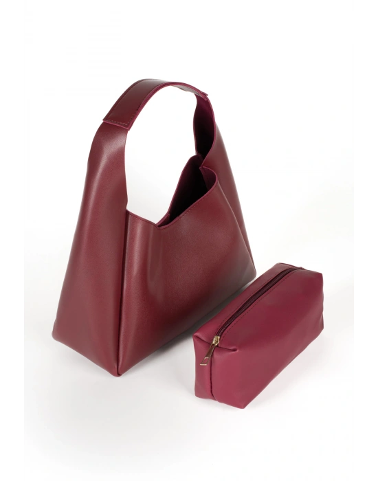 Bordo Renk YAVRULU KALİTE Çanta CB2742