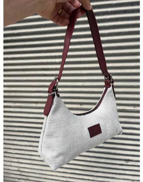 Bordo Renk Yeni Hasır Çanta CB2452