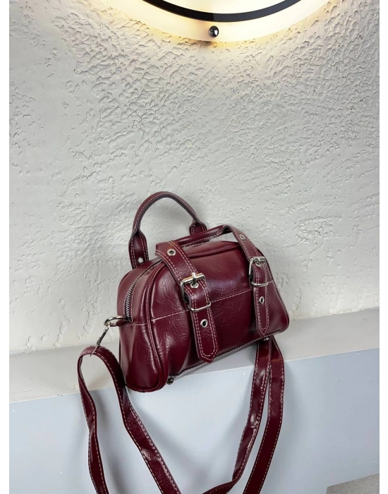 Bordo Renk YENİ KALİTE Çanta ÖN KEMERLİ CB9812