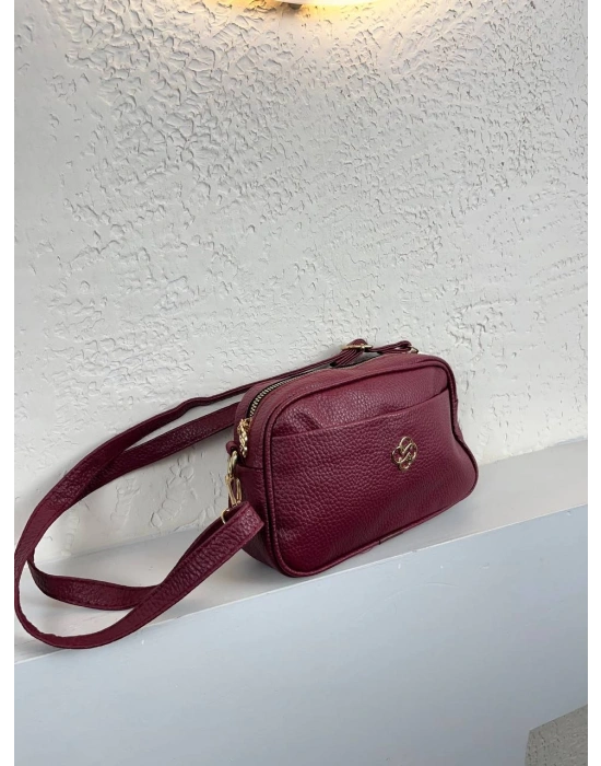 Bordo Renk Yeni Sezon 2 Bölme Çanta CB1239