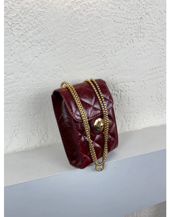 Bordo Renk YENİ ZİNCİRLİ Çanta CB6814
