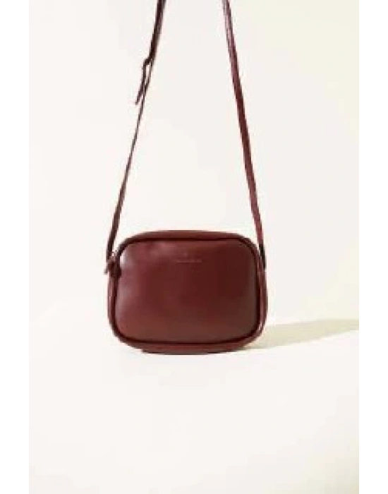 Bordo Renk Yumuşak Deri TONY Çanta CB1294