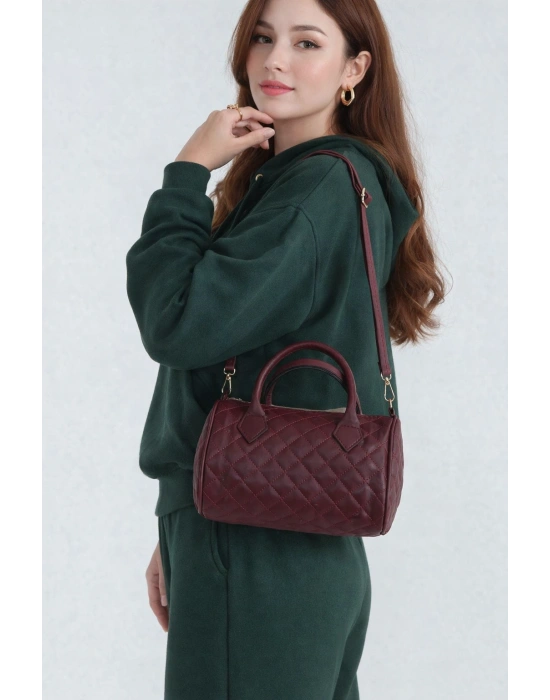 Bordo Silindir Çapraz Çanta CB2742