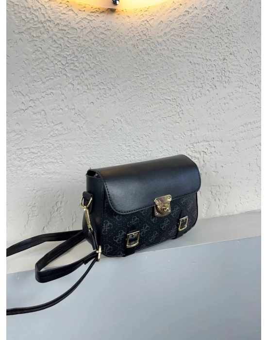 FULL Siyah Renk Önü Kemerli Çanta CB0691