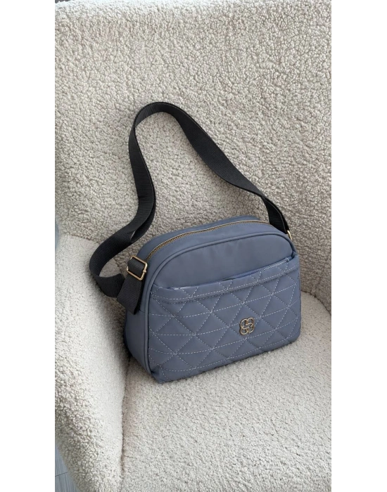 Gri  Renk 2 Bölme Kapitone Çanta CB89002