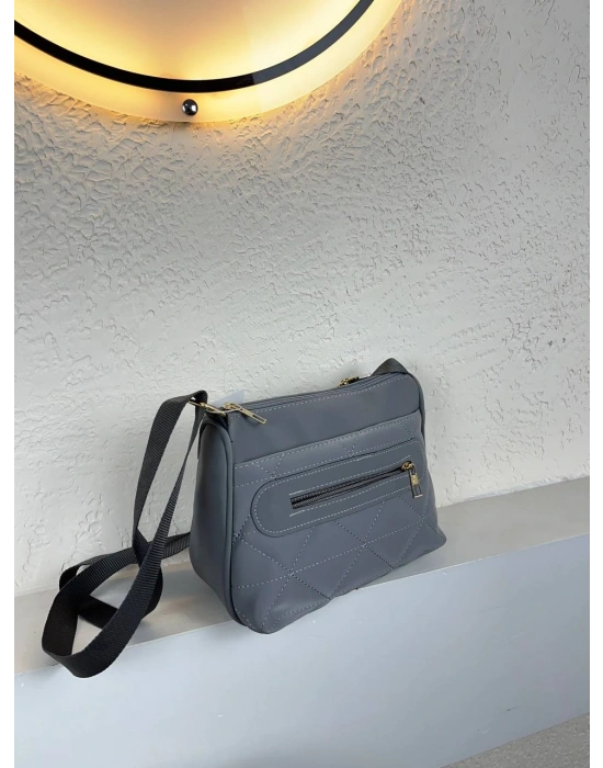Gri Renk 3 Bölme Çapraz Çanta CB2578