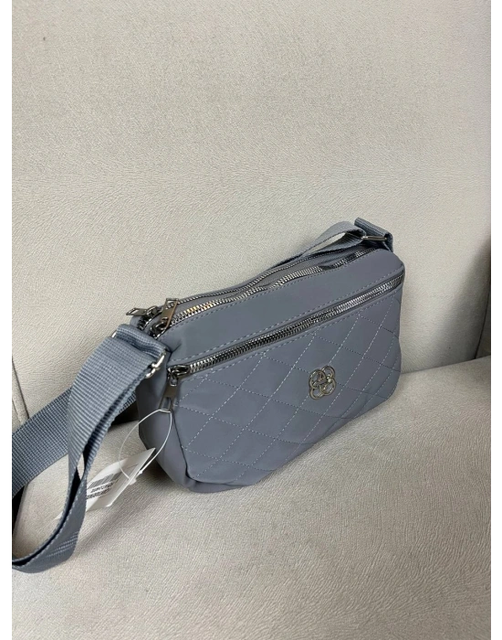 Gri Renk 3 Bölme Kapitone Çanta CB90113