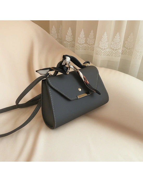 Gri Renk Kalıp Fularlı Çanta CB9145