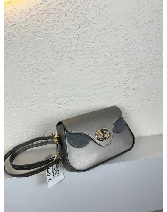 Gri Renk Kalıp Önü Kilitli Çanta CB9131