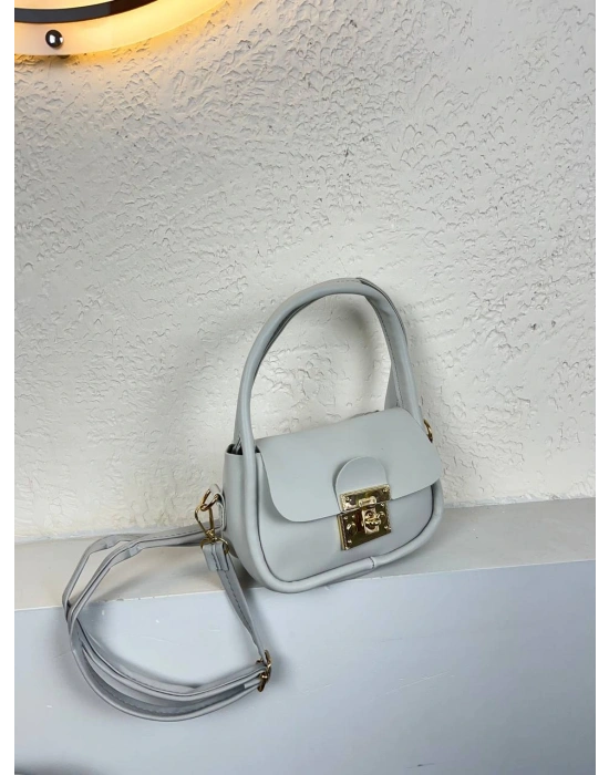 Gri Renk Kilitli Çapraz Çanta CB6974