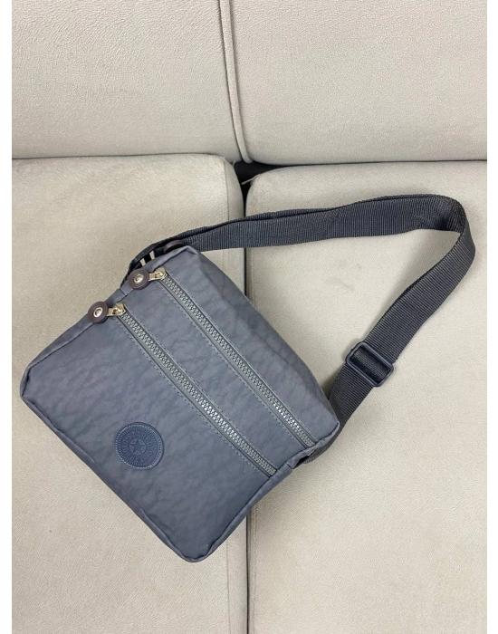 Gri Renk Krinkıl Kumaş Çanta CB8522