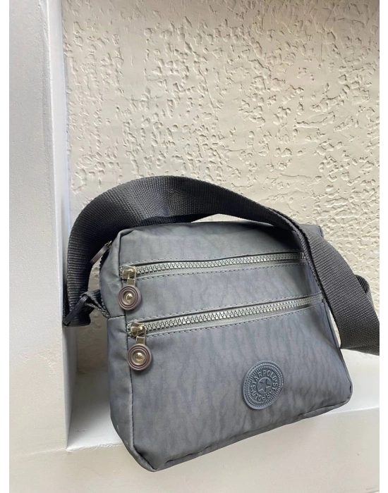 Gri Renk Krinkıl Kumaş Çanta CB8522