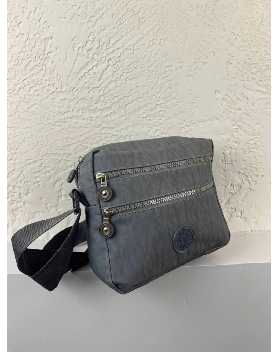 Gri Renk Krinkıl Kumaş Çanta CB8522