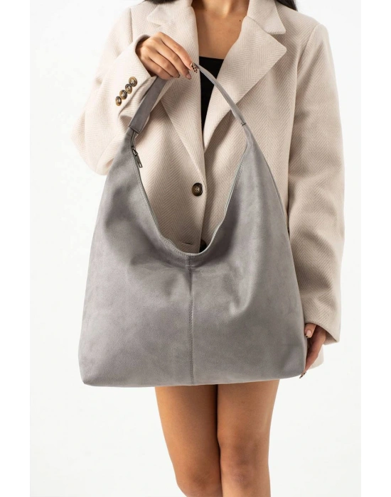 Gri Renk SÜET KALİTE BRLN Çanta CB8141