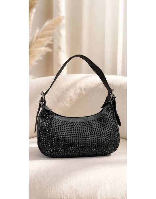 Gri Renk Taşlı Çanta CB01541