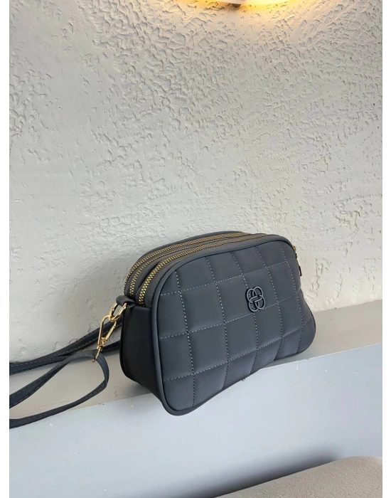 Gri Renk YENİ 3 BÖLME KALİTE KAPİTONE ÇANTA CB0956