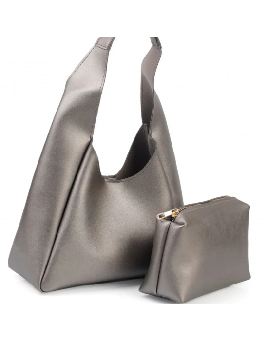 Gümüş Renk YAVRULU KALİTE Çanta CB2742