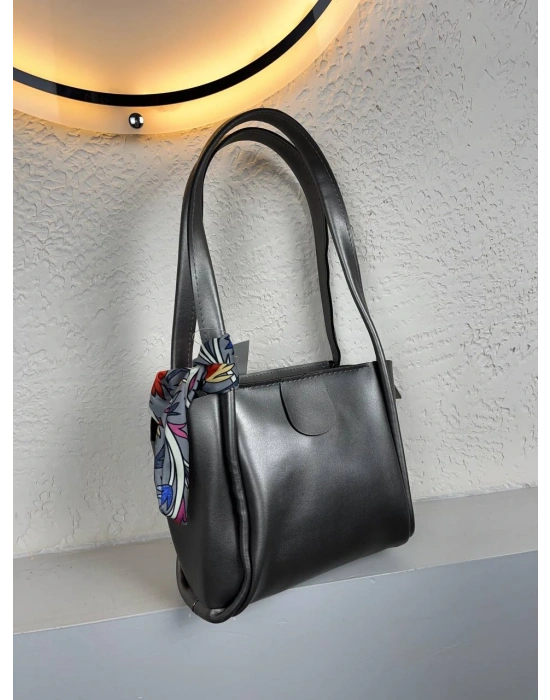 Gümüş Renk Yeni Fularlı Kol Çanta CB1444