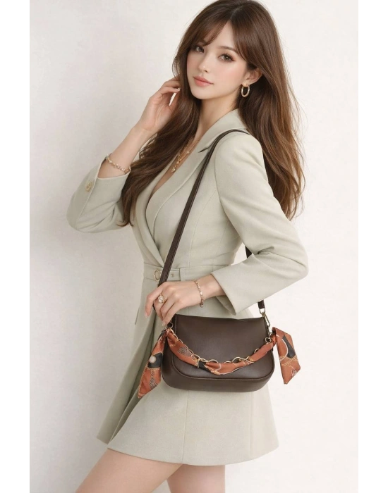 Kahve Fularlı Yeni Sezon Çanta CB9999