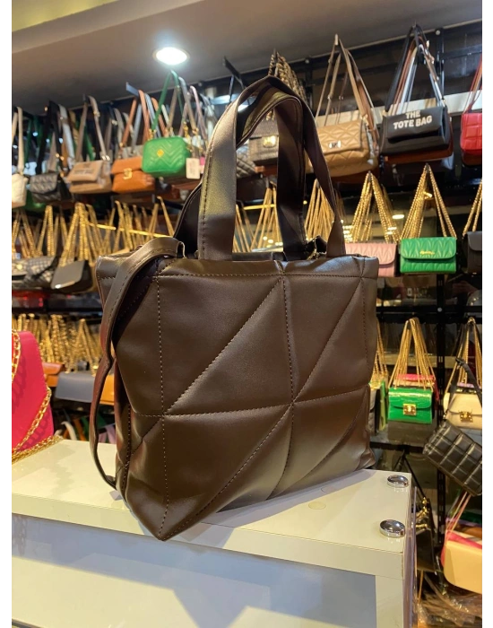 Kahve Kapitone Kol Çanta CB8203