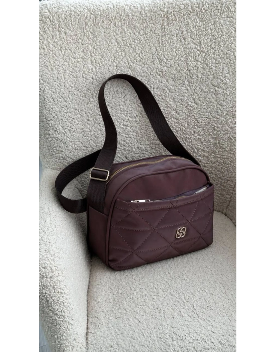 Kahve Renk 2 Bölme Kapitone Çanta CB89002