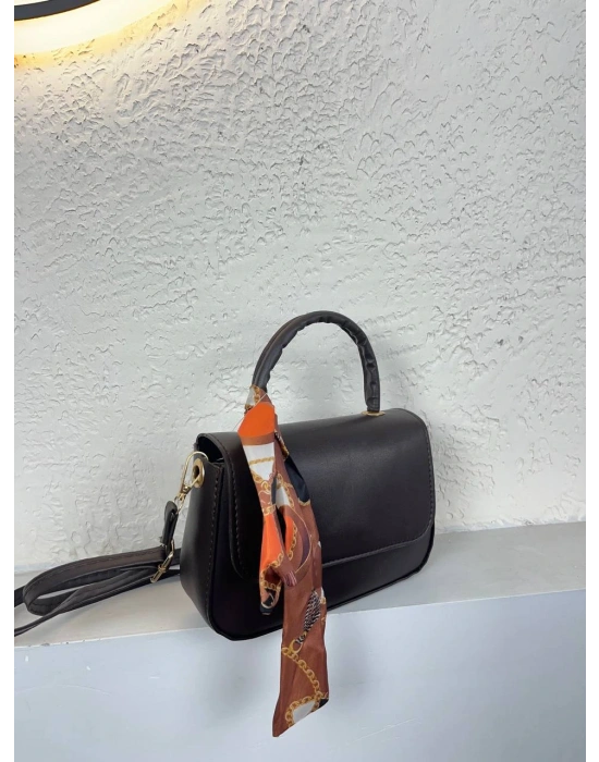 Kahve Renk Kalıp FULARLI Çanta CB0241