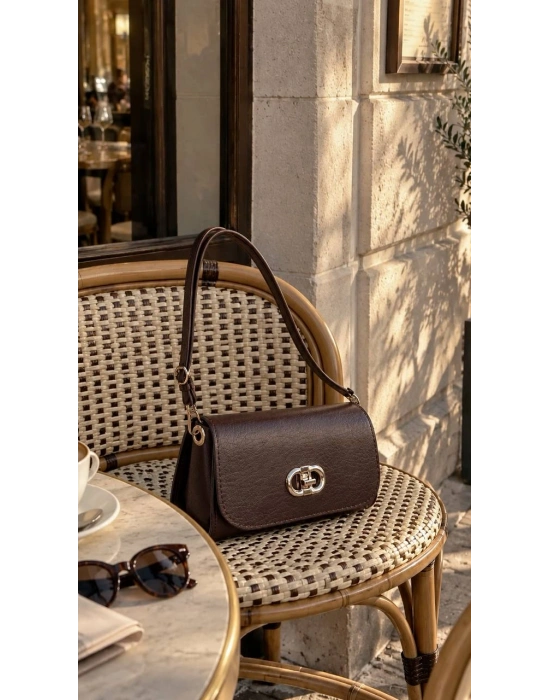 Kahve Renk Kutu Kalıp Çanta CB014514