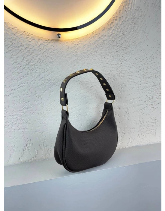 Kahve Renk Lakos Deri Baget Çanta CB7171