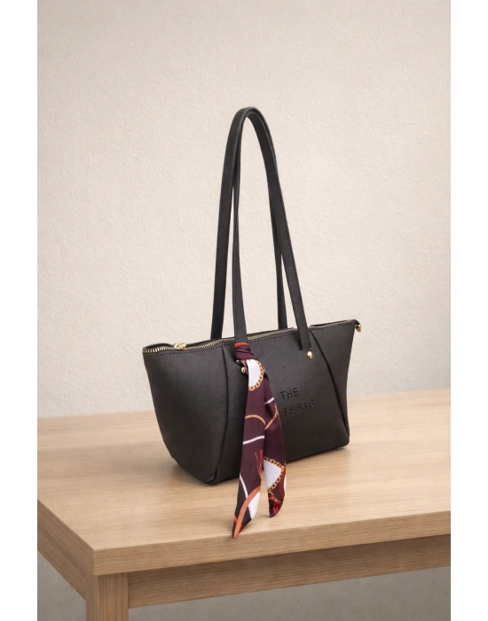 Kahve Renk Lakos Fularlı Çanta CB72911