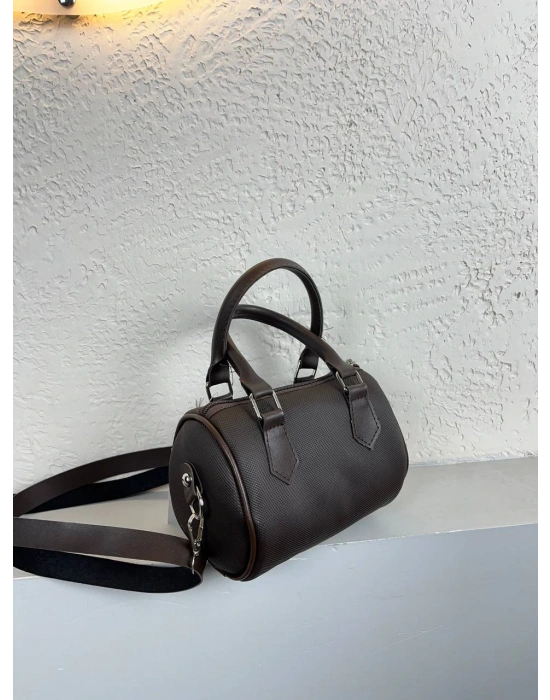 Kahve Renk MİNİ Silindir Çapraz Çanta CB89111